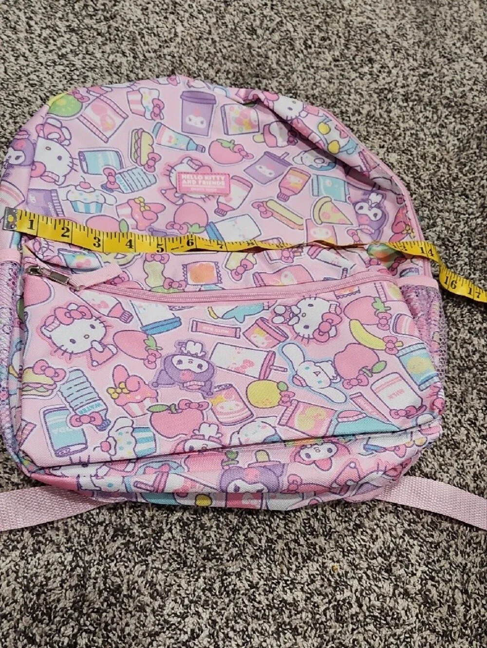 Hello Kitty Pastel Pink Kids Backpack with Character Snacks Print